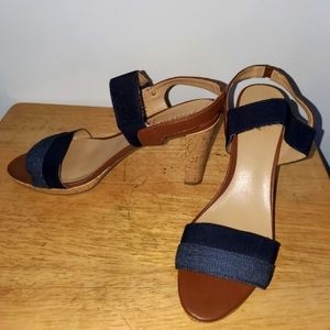 Liz Claiborne, Size 11M, denim/tan